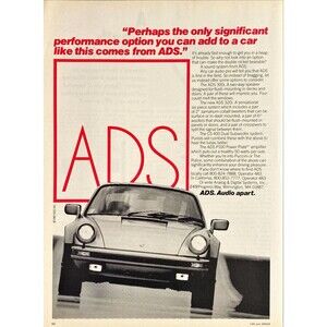ADS Sound Systems "Audio Apart" Vintage Print Ad 1983